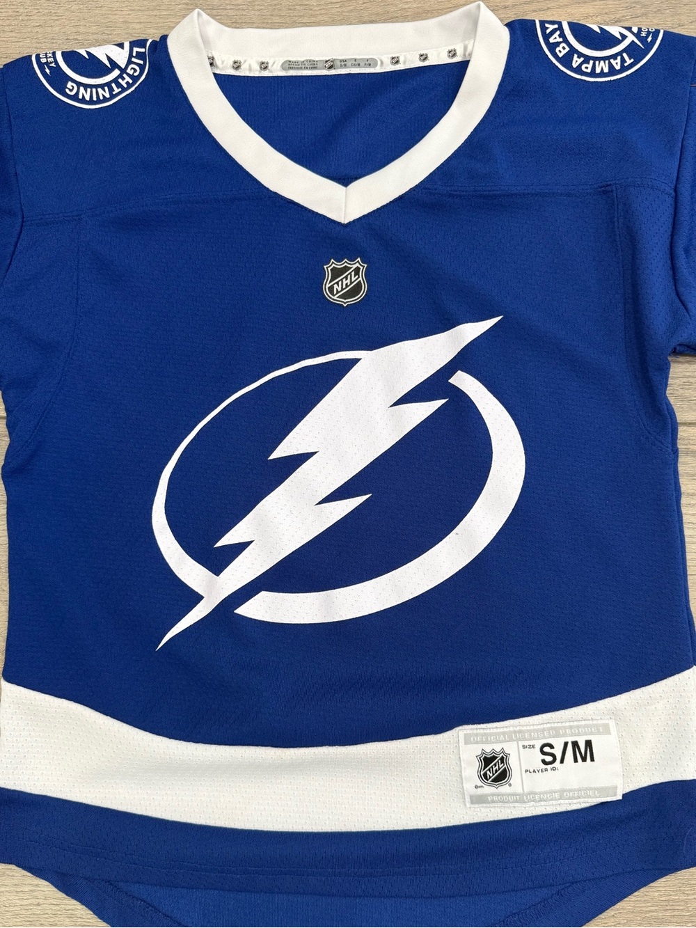 NHL Tampa Bay Lightning Youth Blue and White Jersey